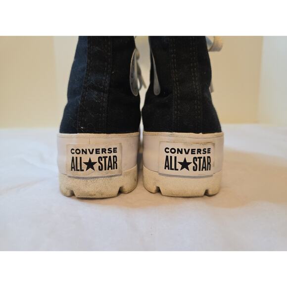 Converse Chuck Taylor All Star Lugged High Black White Platform Womens 6 Sneaker - Picture 6 of 11